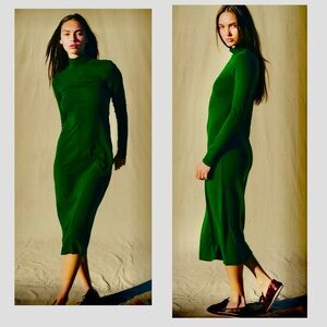 NWT Free People Beach Free-EST Good Feels Mock Neck MIDI Dress